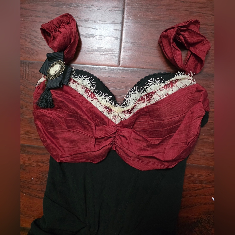 Lacemade Black And Red Dress - Picture 2 of 7